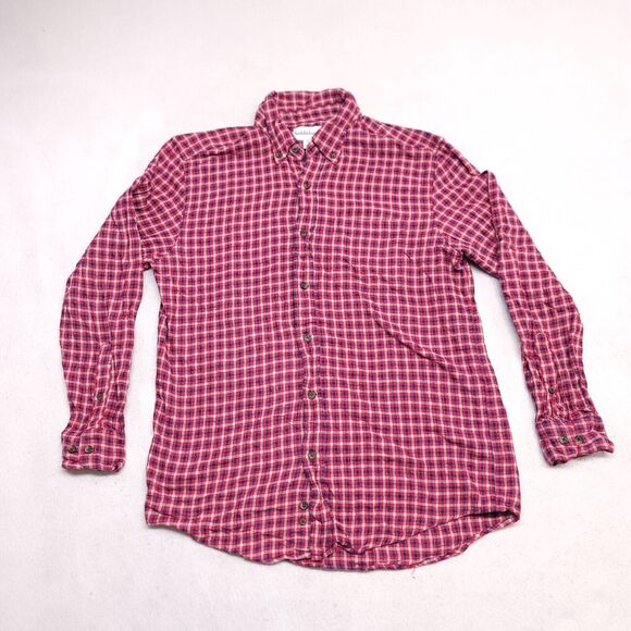 Saddlebred Tartan Flannel Long Sleeve Button Up Shirt Mens Size Medium M Red - Picture 2 of 10